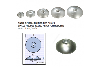 Ánodos simples de zinc para timones