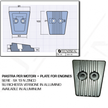 Placa para motores de zinc SX 19 N