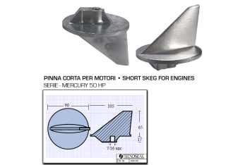 Aleta corta para motores Mercury 50 HP