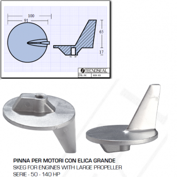 Aleta para motores con hélice grande Serie 50 140 CV