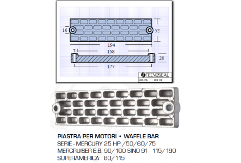 Placa para motores Mercury Mercruiser Superamerica