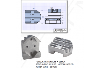 Placa para motores Mercury Mercruiser Alpha Gen Bravo