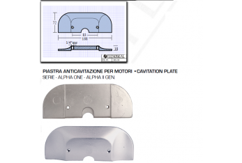 Placa anticavitación para motores Alpha One Alpha II Gen