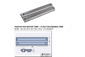 Placa para motores Trim de 40 HP a V6 135 150 175 Veraldo