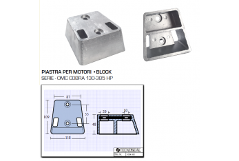 Placa para motores OMC Cobra 130 385 HP