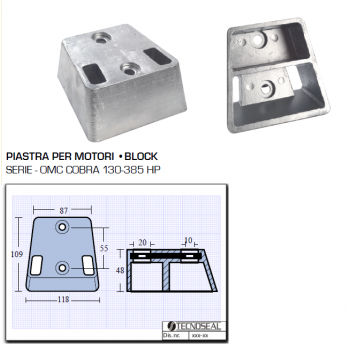 Placa para motores OMC Cobra 130 385 HP