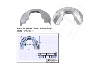 Placa para motores Horseshoe OMC 90 HP