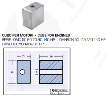 Cubo para motores OMC Johnson Evinrude