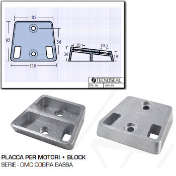 Placa para motores bajos Cobra OMC