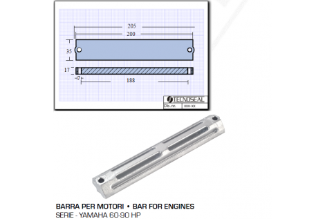 Barra para motores Yamaha 60 90 HP