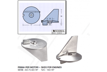 Aleta para motores Tohatsu 60 70 90 CV 120140 CV