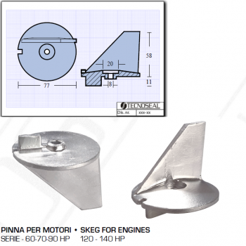 Aleta para motores Tohatsu 60 70 90 CV 120140 CV