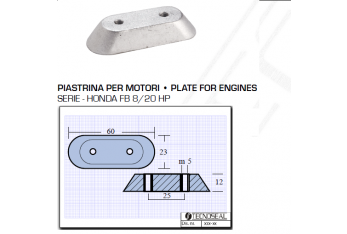 Placa para motores Honda FB 8 20 HP