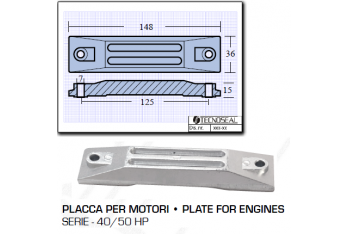 Placa para motores Honda 40 50 HP