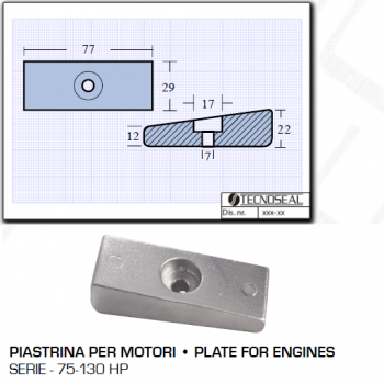 Placa para motores Honda 75 de 130 CV