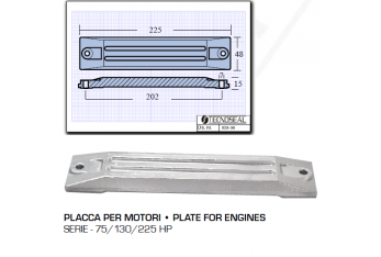 Placa para motores Honda 75130225 HP