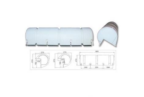 Protección de muelle inflable de PVC blanco