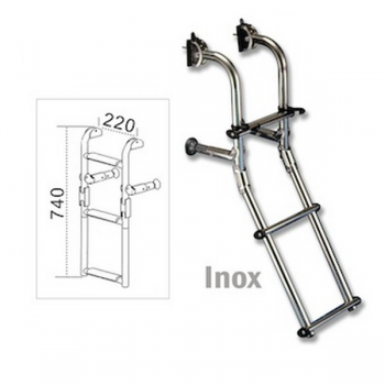 Escalera de 3 peldaños mod. Cheta plegable