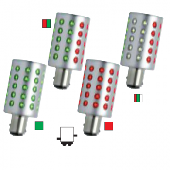 Bombilla bipolar a prueba de agua IP67 50 Led Ba 15D 12-24V