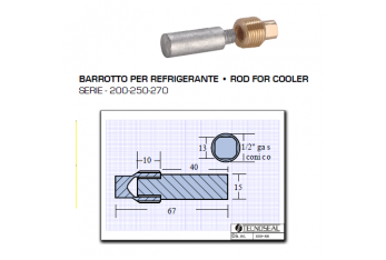 Barril de refrigerante Volvo Penta serie 200-250-270