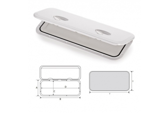 Puerta transitable en ABS con tornillos cubiertos 243x607 mm