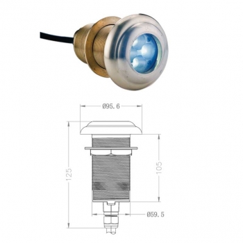 Luz subacuática Halógeno impermeable