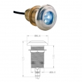 Luz subacuática impermeable halógena