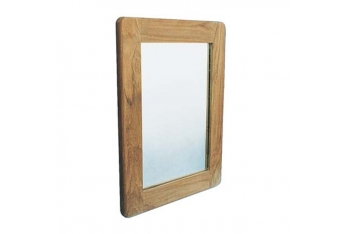 Espejo con marco de madera de teca real