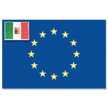 BANDERA EUROPEA ADHESIVA 11X16 CM