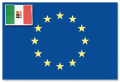 Bandera Adhesiva Europa Italia