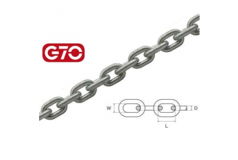 Cadena calibrada G70 en acero galvanizado