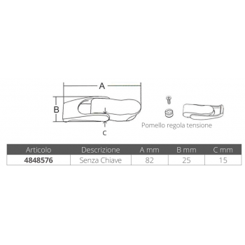 CIERRE DE ACERO INOXIDABLE NEGRO