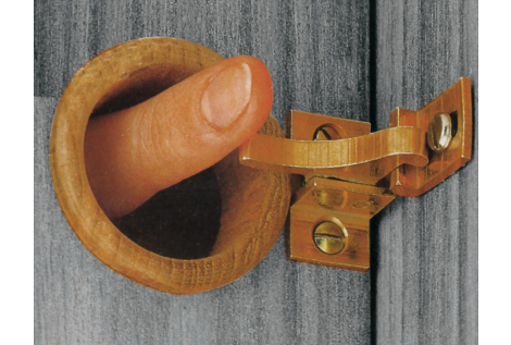 Cierre de latón con arbusto de teca