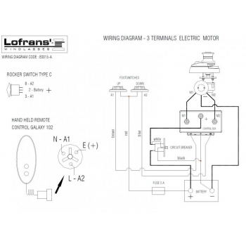 Lofrans Control Box Mando a distancia para Windlass Windlass