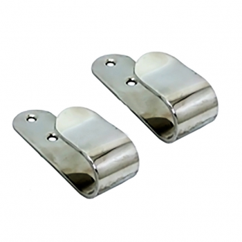 Par de ganchos de acero inoxidable