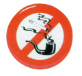 No fumar pegatina en relieve