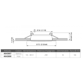 FOCO EMPOTRADO BLANCO TODD