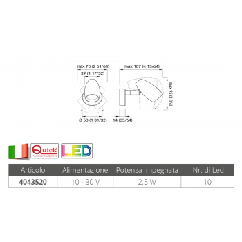 FOCOS REGULABLES MOD.OLIVIA