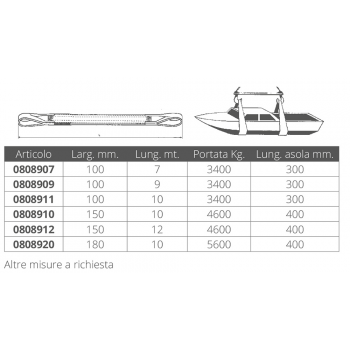 BANDA ELEVADORA MM.100X7MT.