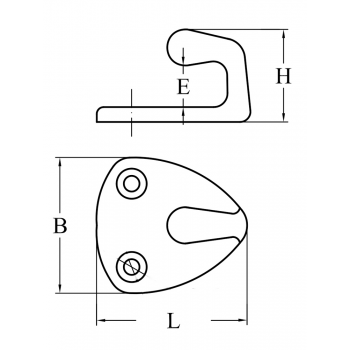 GANCHO DE ACERO INOXIDABLE 316