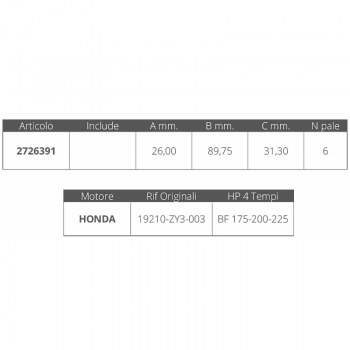 RODETE HONDA 4T 175-225HP