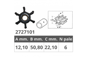 Jabsco 653-0001 impulsor Johnson 09-0810B