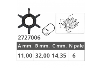 RODETE MERCURY 2T 3,5-3,6-4-5 HP