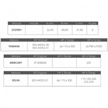 RODETE YAMAHA / MERCURY / SELVA 2 / 4T