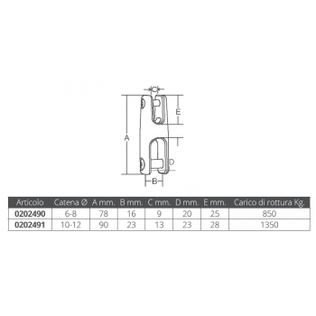 JUNTA FIJA DE ACERO INOXIDABLE 316 Ø MM.6-8