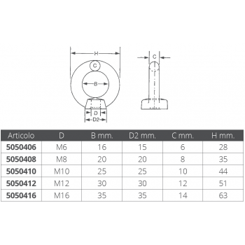 GULFARE INOXIDABLE 316 HEMBRA Ø MM.6