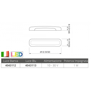 PESTAÑA LUZ DE CORTESÍA AZUL CPR 1