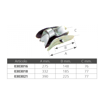 Rodillo de proa en acero inoxidable