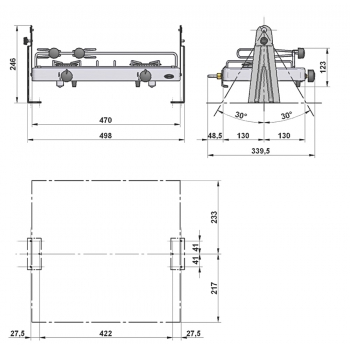 Estufa dúo de dos quemadores