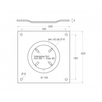 SOPORTE SUPERIOR MM.220X220